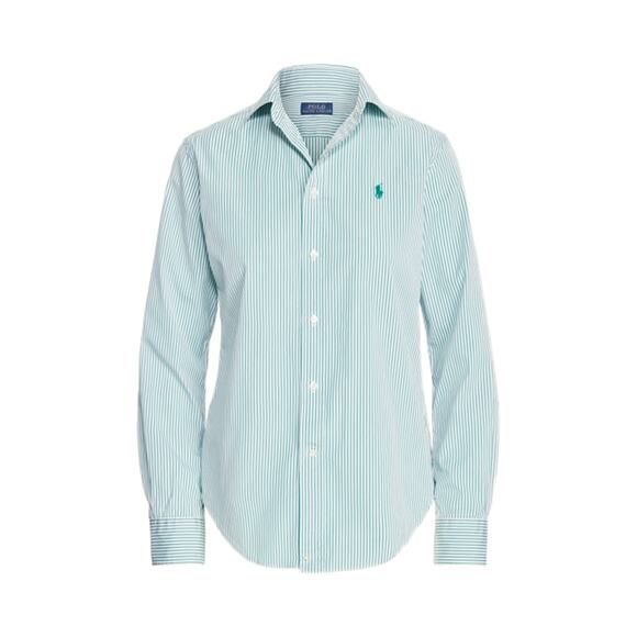 Ralph Lauren Other - Ralph Lauren Long Sleeve Green Striped Cotton Shirt Size 0